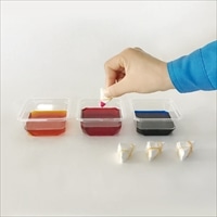 おりぞめプチセット 〔和紙×50、染料3種（黄・青・ピンク）各2g〕 画材 手芸 山梨 一秀和紙工房