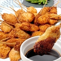 串一番ブランド串揚げセット 〔松阪牛・えびすもち豚・阿波尾鶏・淡路玉ねぎ・ひよく米餅×各6本、ソース〕 串揚げ 惣菜 冷凍 大阪 松商