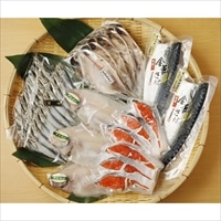 築地の目利き厳選 天然紅鮭と干物の詰合せ 〔紅鮭×6・アジ開干し×5・干カレイ×3・さば干物×2・ウルメ丸干し1連×3〕 東京 築地