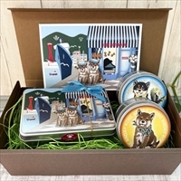 アンディ 神戸 クッキー缶 ギフトセット シバ犬〔角缶×1、丸缶×2、ポストカード×1〕クッキー 詰め合わせ