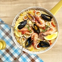 Manma 有頭えびのパエリア ミールキット ギフト〔具340g(ムール貝他)、スープ500g〕パエリアセット 冷凍