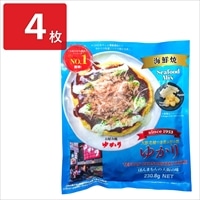 お好み焼 ゆかり 海鮮焼 冷凍 〔(お好み焼き200g、濃厚ソース30g、かつお節0.7g、あおさ0.1g)×4〕 おこのみやき 大阪