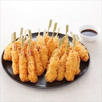 大阪あげもん 人気の串揚げ5種25本集いセット 〔(豚ヒレ・海老・鶏ねぎ・ほたて・豚ロースチーズ)×各5、ソース×8〕 惣菜 大阪 あげもん