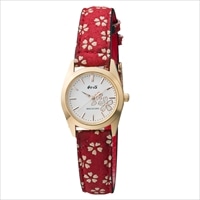 和心 宇陀印傳 小桜模様バンド 日本製腕時計 桜 〔全長(腕回り)約21.8cm・ベルト幅2cm〕 腕時計