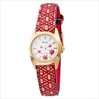 和心 宇陀印傳 小桜模様バンド 日本製腕時計 紅葉 〔全長(腕回り)約21.8cm・ベルト幅2cm〕 腕時計