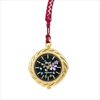 和心 江戸組紐 日本製 ポケットウォッチ 桜/黒 〔ストラップ約13cm〕 腕時計