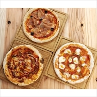 人気ピザセット 〔ピザマルゲリータ・ピザ生ハム＆黒オリーブ・ピザ秋川鶏BBQソース〕 冷凍 ピザ 惣菜 おへそカフェ広島