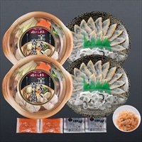 ふくたたき刺身とふく個食鍋セット 約2人前 〔真ふぐ寄せ鍋、真ふぐたたき刺身、皮、塩辛、薬味〕 関とら本店 藤フーズ