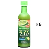 ライム果汁100% メキシコ産 6本 〔290ml×6〕 果汁 調味料