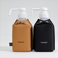 置き型消毒液ボトルカバー 消毒液ボトル別売り 〔約幅8・奥行8・高さ12cm、重さ約30g〕 エシカルレザー Sobagni ソバニ
