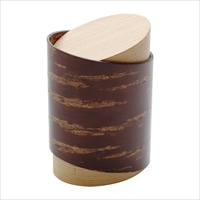 茶筒 マキマキ 〔約幅9×奥行7×高さ12cm、約115g〕 茶道具 ティー用品 樺細工 冨岡商店