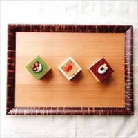 木製トレイ KAIKA L 〔約幅45×奥行35×高さ2cm、約460g〕 お盆 樺細工 冨岡商店