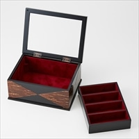 樺細工 和らく コレクションケース 〔約幅25.7×奥行19.3×高さ11cm、約1.8kg〕 ケース 小物入れ 冨岡商店