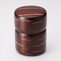 胴盛茶筒 色出 〔約直径7.5×高さ10cm、約105g〕 茶筒 ティー用品 樺細工 冨岡商店
