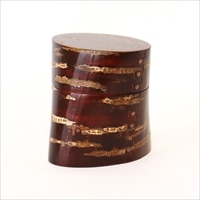 茶筒 楕円から楕円 〔約幅11.5×奥行11.5×高さ11cm、約300g〕 ティー用品 樺細工 冨岡商店