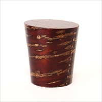 茶筒 正円から楕円 〔約幅11×奥行8.3×高さ11cm、約230g〕 ティー用品 樺細工 冨岡商店