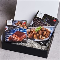 フージンツリー 台湾 豚バラ肉の角煮と牡蠣と揚げパンセット 〔豚バラ肉の角煮 ナツメとハイビスカスソース、牡蠣と揚げパンのニンニクソース〕