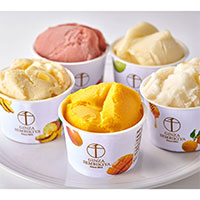 銀座千疋屋 銀座プレミアムソルベ 〔ストロベリー・ゴールデンパイン・マンゴー・メロン・柚子はちみつ各90ml×2〕 アイス 洋菓子【沖縄・離島 お届け不可】