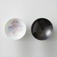 冷感花火平盃ペアセット 〔(直径90mm×高さ34mm)×2〕 食器