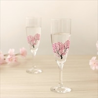 冷感桜シャンパングラスペアセット 〔165cc×2〕 食器