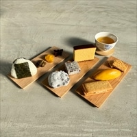 日本の木のプレート 木皿 長四角 〔(幅23×奥行9×厚み1cm)×3〕 キッチン用品 食器