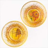 川連蒔絵グラス キラウルシ フリーグラスペア(竿燈・花火) 〔容量180ml×2〕 食器