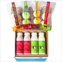 Bocca 牧家 北海道 プリン&ドリンク詰め合わせA〔プリン4種×2、飲むヨーグルトプレーン×2、ももベリーラッシー×2〕 スイーツ【沖縄県・離島 配送不可】