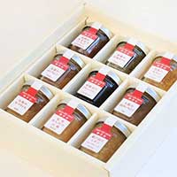 果実商千総 ジャム 食べきり小瓶 9種セット 紀州あら川の白桃入り 〔福岡のあまおういちご・弘前のふじりんご ほか全9種各30g〕【北海道・沖縄県・離島 配送不可】