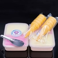 児玉冷菓のババヘラアイスセット 〔アイス1000ml×2、(コーン×5)×2、ヘラ×1〕 アイス 秋田名物