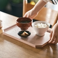 高橋工芸 福井 TSUM 四角 盆 〔幅34.2×奥行24×高さ2cm〕 木盆