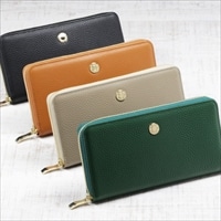 牛革 コインが分けられる長財布 飾りボタン付き 豊岡工房 〔縦10×横19.5×マチ2cm〕 財布 ファッション