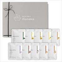 monaka バスソルト ギフトセット〔ローズ ほか全10種 各40g(1回分)〕入浴剤 個包装