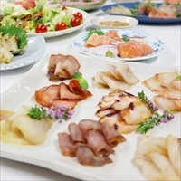 佐渡のごっつお 天然お魚の生ハム 〔まぐろ・まだい・ひらめ・ふぐ・たこ・ぶり・しいら・さけ 各12g〕 魚介類