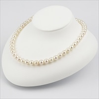 アコヤ真珠 7.5-8.0mm フォーマルパールネックレス ケース付 〔レングス：39～43cm(クラスプ含む)〕 アクセサリー パール