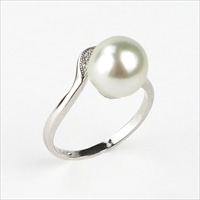 無調色 アコヤ真珠 8.0mmUP セミバロック リング ケース付 〔サイズ:フリー(#10~15程度)〕 指輪 パール