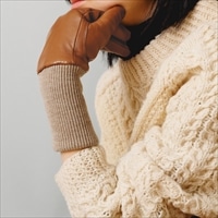 KURODA クロダ 女性用 Italian Sheep Cuffs 〔手囲いサイズ：19cm/21cm〕 レザーグローブ