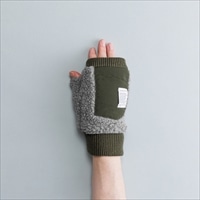 KURODA クロダ 男性用 ボアフィンガーレスグローブ 〔手囲いサイズ:24cm〕 手袋