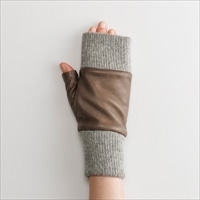 KURODA 女性用 革手袋 指なし イタリアンシープ〔手囲いサイズ:19cm、全長:22cm〕手袋 レディース