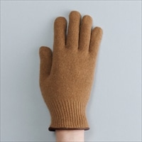 KURODA 男性用 ニット手袋 ラムレザー パイピング〔手囲いサイズ:23~24cm〕手袋 メンズ 国産