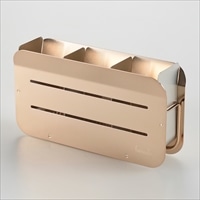 水切り用箸立て ローズゴールド 〔サイズ：約17.8×5.5×高さ9.8cm、重量：約0.31kg〕 台所用品 カトラリースタンド【沖縄県・離島 配送不可】