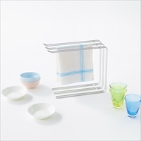 キッチンハンガー シルバー 〔サイズ：約30.0×11.0×高さ26.2cm、重量：約0.5kg〕 台所用品 ふきん掛け【沖縄県・離島 配送不可】