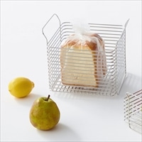 キッチンバスケット Lサイズ シルバー 〔サイズ：約24.5×20.6×高さ19.9cm、重量：約0.86kg〕 台所用品 かご【沖縄県・離島 配送不可】
