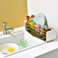 水切りラック ショート 〔サイズ:約48.4×17.7×高さ15.0cm、重量:約1.13kg〕 台所用品 水切りかご【沖縄県・離島 配送不可】