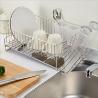 斜めに流れる 1段水切り 左置用 〔サイズ：約41.8×25.2×高さ14.0cm(付属品含まず)、重量：約1.2kg〕 台所用品【沖縄県・離島 配送不可】