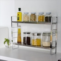 伸縮スリムラック 〔サイズ:約52.0~91.0×10.0×高さ36.8cm、重量:約1.9kg〕 台所用品 キッチン収納【沖縄県・離島 配送不可】