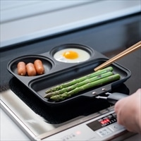 まるまるしかくパン（IH・ガス火両対応） 〔サイズ：約21.0×38.0×高さ6.8cm、重量：約0.9kg〕 フライパン 調理器具【沖縄県・離島 配送不可】