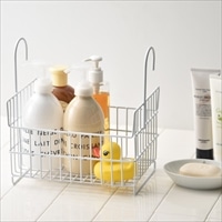 お風呂用 おもちゃバスケット ホワイト 〔サイズ：約25.4×18.6×高さ27.4cm、重量：約0.45kg〕 バスルーム収納【沖縄県・離島 配送不可】