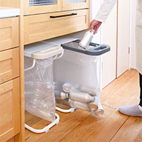 リサイクルスタンド 〔本体サイズ：約26.0×42.7×高さ55.1cm、重量：約2.7kg〕 台所用品 ゴミ箱【沖縄県・離島 配送不可】