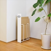 ダンボールストッカー W120 〔サイズ:約12.8×45.4×高さ85.0cm、重量:約2.25kg〕 段ボール置き 収納【沖縄県・離島 配送不可】