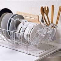 水切りラック 置きタイプ 〔本体サイズ：約42.5×24.5×高さ14.0cm(付属品含まず)、重量：約1.58kg〕 台所用品 水切りかご【沖縄県・離島 配送不可】